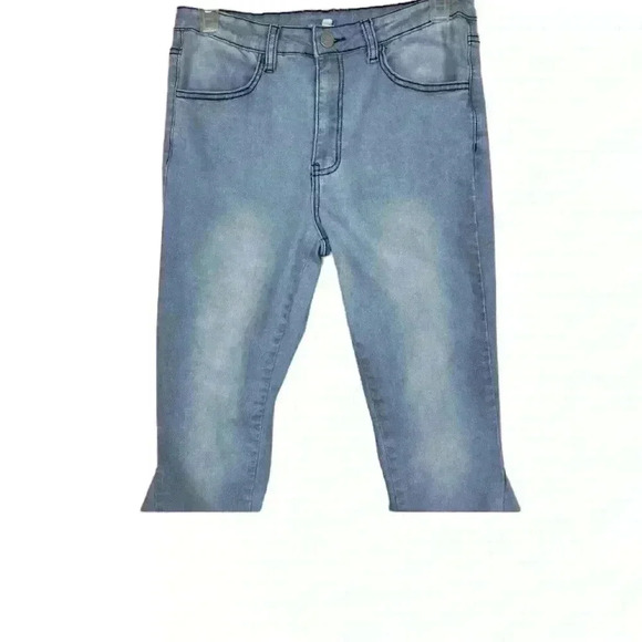 Altar'd State Tennley Flare Raw Hem Bell Bottom Jeans Womens size L - Picture 5 of 7